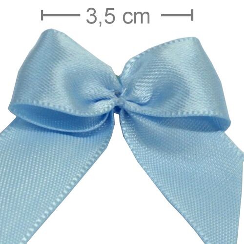 Laço de Cetim 3,5cm - 20 unidades - Azul Claro