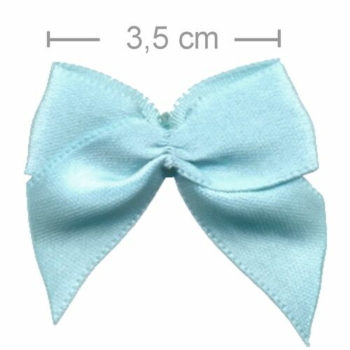 Laço de Cetim 3,5cm - 20 unidades - Azul Tiffany