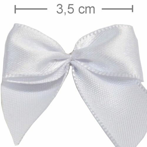 Laço de Cetim 3,5cm - 20 unidades - Branco