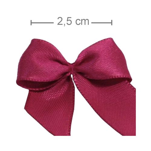 Laço de Cetim 2,5cm - 50 unidades - Pink