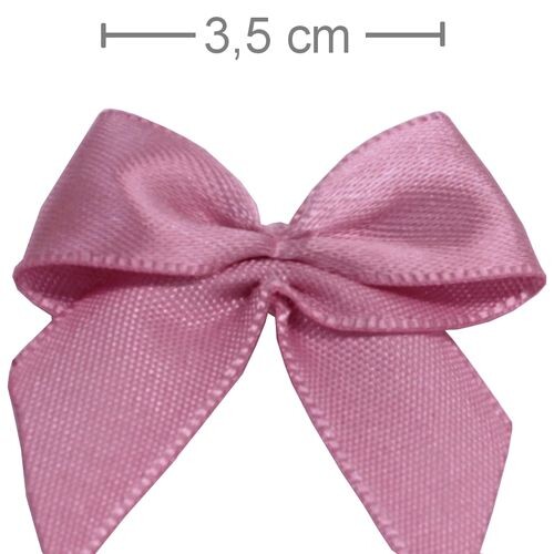 Laço de Cetim 3,5cm - 20 unidades - Rosa 