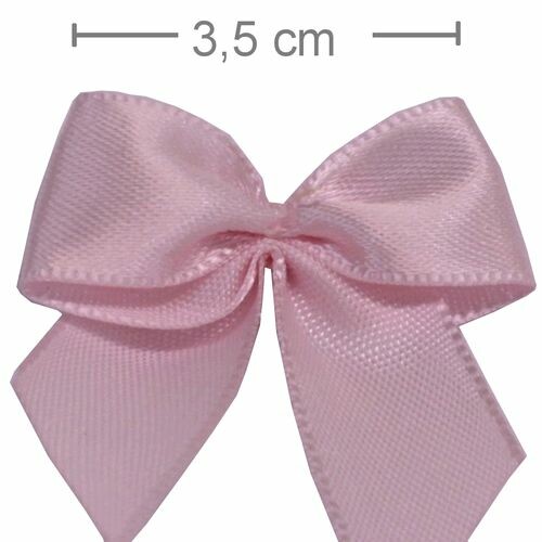 Laço de Cetim 3,5cm - 20 unidades - Rosa Claro