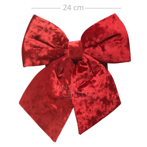 Laço de Veludo Vermelho 24 x 29 cm - Ref. 6398-B25