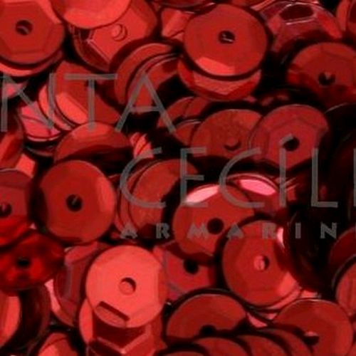 Lantejoula 10 mm - Metalizada Vermelha