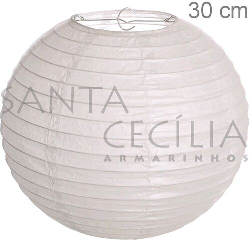 Lanterna Redonda 30 cm - Branco