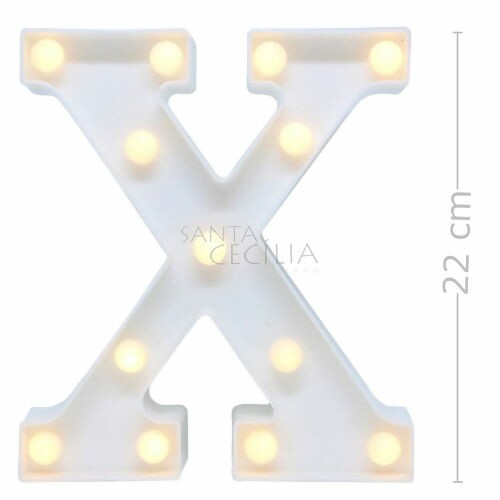 Letra LED 22 cm - X
