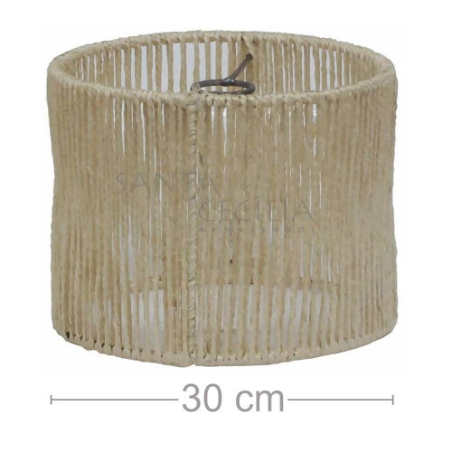 Luminária Rústica Redonda 30cm - Sisal NATURAL  R$97,50