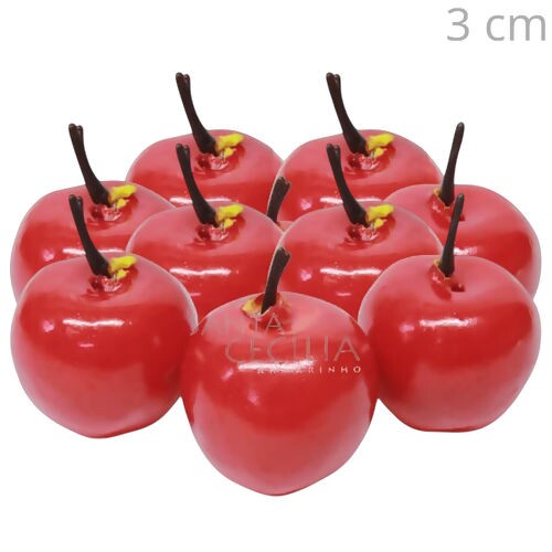 Maçã Artificial 3cm - 10 unid - Ref. 3510