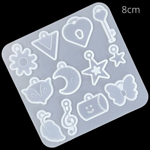 Molde de Silicone para Resina 10 Pingentes - Ref. SM020