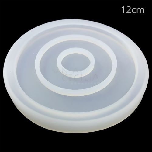 Molde de Silicone para Resina Porta Copos - Redondo - Ref. SM021