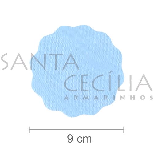 Organza 9cm Azul Bebê c/ 50 unidades