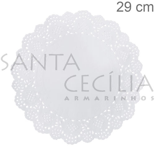 Toalha Rendada de Papel Branca 29cm - 100 unidades