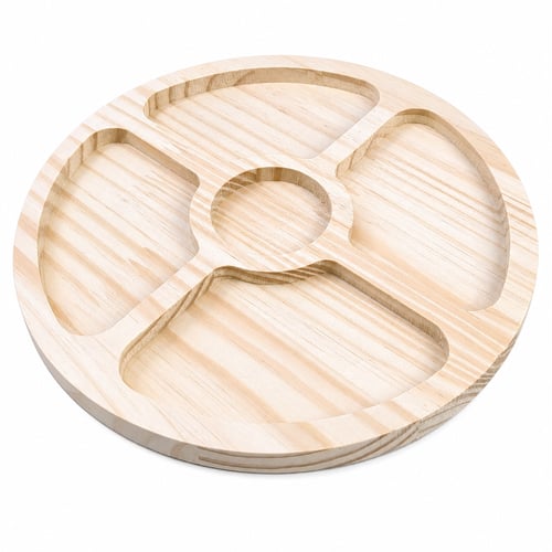 Petisqueira Redonda de Madeira 25cm x 15mm