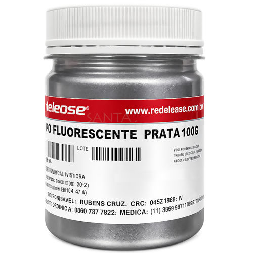 Pigmento para Resina 100g - Fluorescente - Prata
