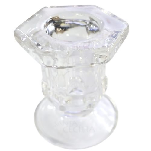 Porta-Vela em Vidro Castiçal Ref. AY010