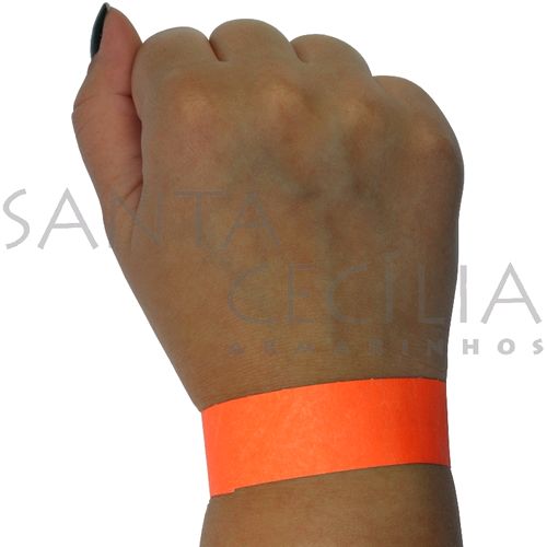 Pulseira para Identificação de Público - 100 unid. - Laranja