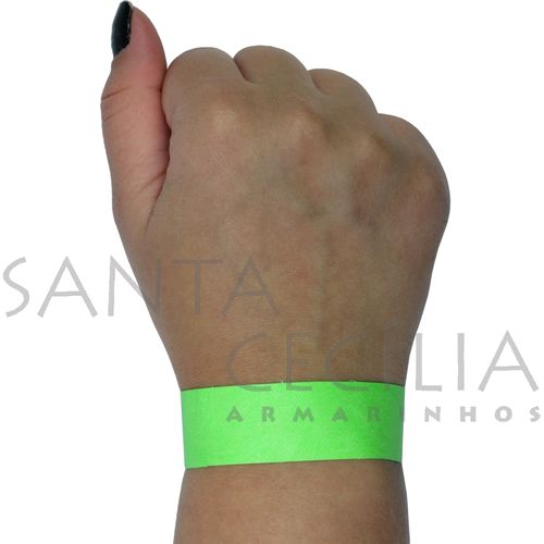 Pulseira para Identificação de Público - 100 unid. - Verde Limão