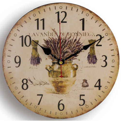 Relógio de Parede em MDF - 29cm Ref.JQ30 Relógio de Parede em MDF - 29cm Ref.JQ30:Lavandes 3