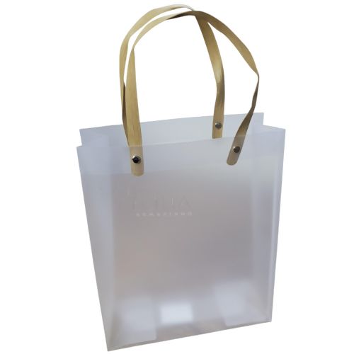 Sacola Translúcida com Alça Marrom 25 x 20 x 7 cm Ref. 25207