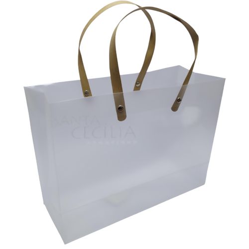 Sacola Translúcida com Alça Marrom 19 x 26 x 9 cm Ref. 19269