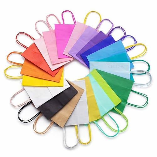 Sacola de Papel - 13,5cm x 8cm x 16cm - Diversas Cores