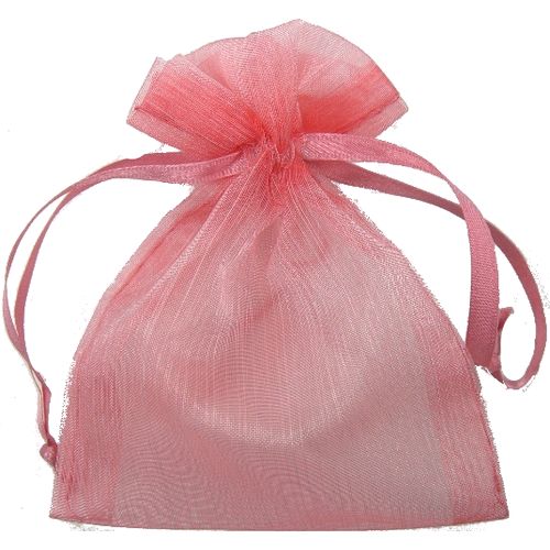 Saquinho em Organza 9,5 x 12 cm - 10 unidades - Goiaba