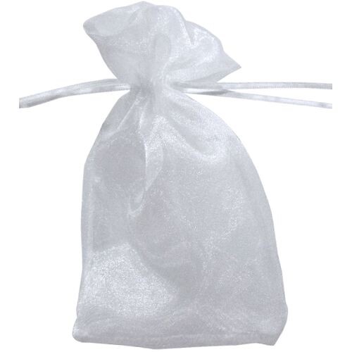 Saquinho em Organza 10 x 12,5 cm - 10 unidades - Branco