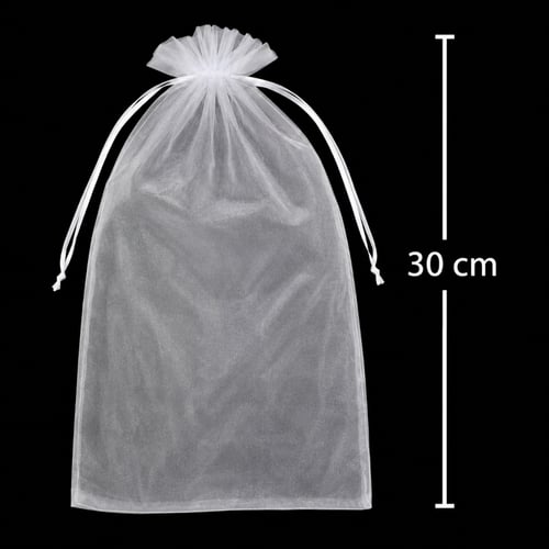 Saquinho de Organza 10 unid. 20 x 30 cm Branco