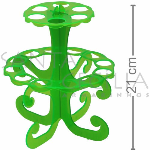 Suporte para Tubete - Verde Transparente