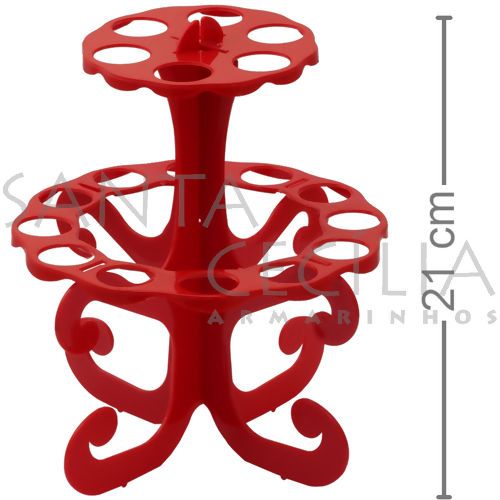 Suporte para Tubete - Vermelho Leitoso