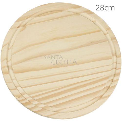 Tábua de Corte Redonda com Canaleta 28 cm
