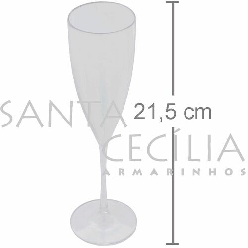 Taça de Champagne Acrílico - Transparente