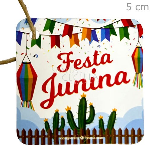 Etiqueta Tag Festa Junina 5cm - 10 unid. - Ref. TAG08-002