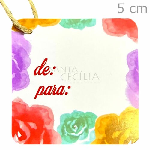 Etiqueta Tag Quadrada De / Para 10 unid. - Ref. 03/011