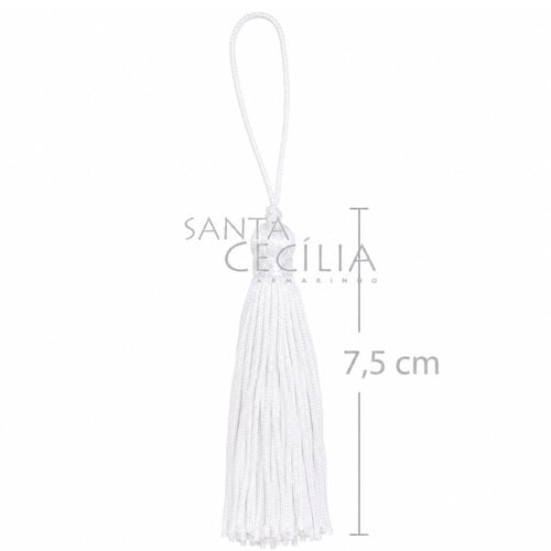 Tassel Pingente de Seda 10 unid - Branco 101
