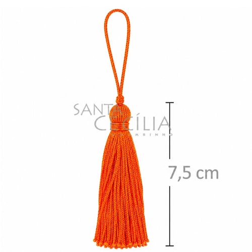 Tassel Pingente de Seda 10 unid - Laranja 523