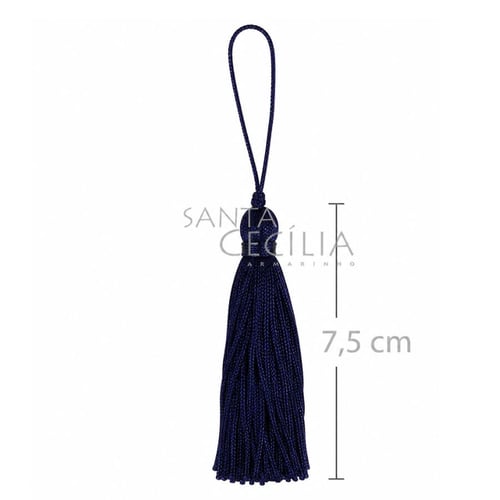 Tassel Pingente de Seda 10 unid - Azul Marinho 097