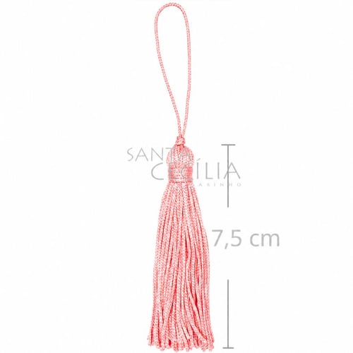 Tassel Pingente de Seda 10 unid - Rosa Claro 335