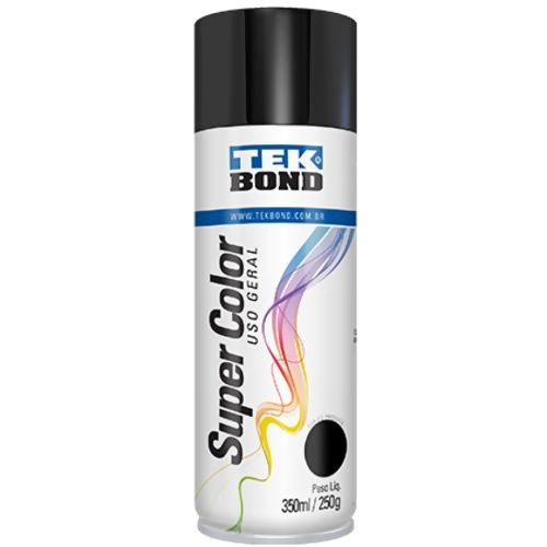 Spray Tekbond Uso Geral 350ml. - Preto Brilhante