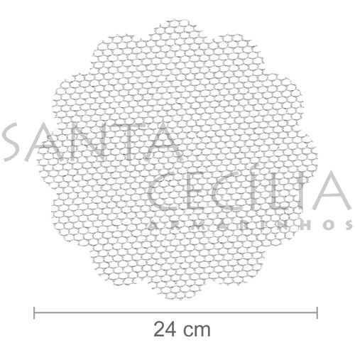 Filó Metal 24cm - 25 unid. - Prata