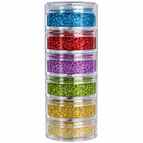Tinta Facial Glitter 5 Potes com 4g - Ref. 2006
