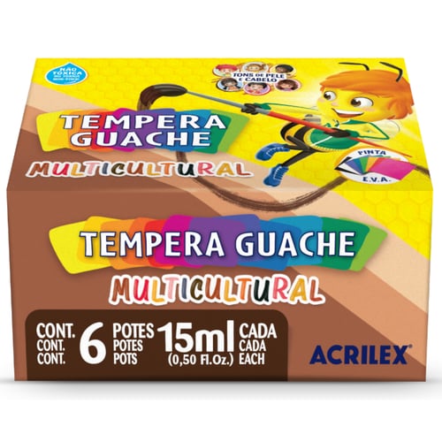 Tempera Guache Multicultural 6 unidades Ref. 02070