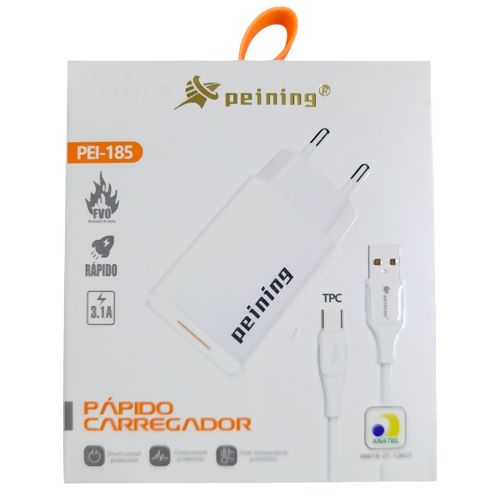 Carregador Rápido Tipo C Peining 3.1 A