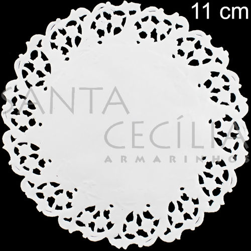 Toalha Rendada de Papel Branca 11 cm - Mod. 110 - 24 unidades