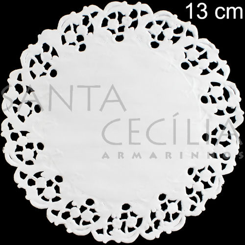 Toalha Rendada de Papel Branca 13 cm - Mod. 130 - 100 unidades