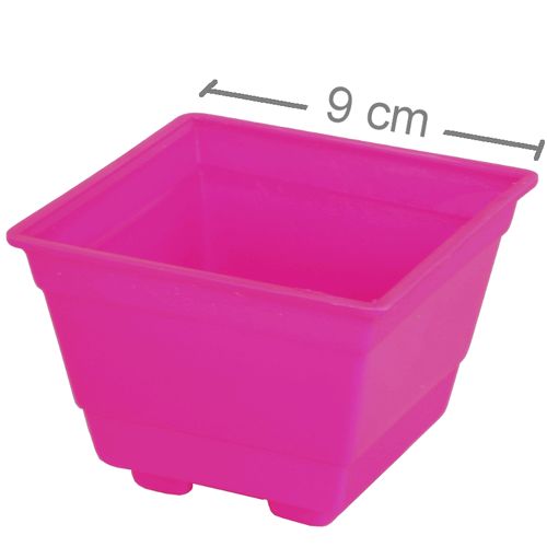 Vaso Quadrado Plástico Pink