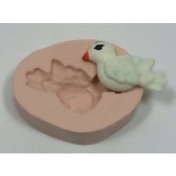 Molde de Silicone - Pássaro de lado Ref. 018