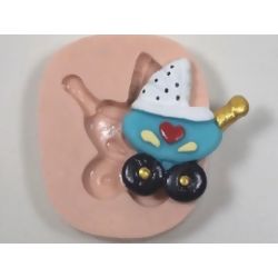 Molde de Silicone - Carro de Bebê Pequeno Ref. 022