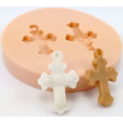 Molde de Silicone - 2 Crucifixos Mini Ref. 063