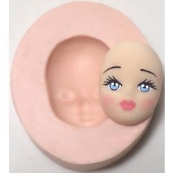 Molde de Silicone - Rosto de Dama Pequeno Ref. 068